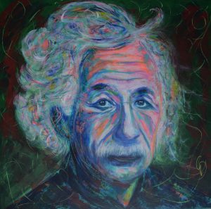 Albert Einstein - Acryl a. Lwd. 80x80cm