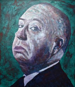 Alfred Hitchcock - Acryl a. Lwd. 60x70cm