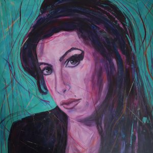 Amy Winehouse - Acryl a. Lwd. 80x80cm