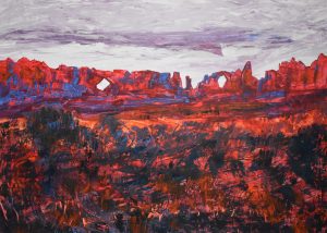 Arches national park acryl a. papier 50x70cm