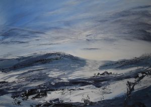 Berge 10 acryl a. papier 50x70cm