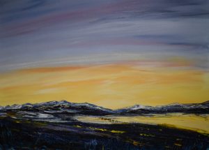 Berge 11 acryl a. papier 50x70cm
