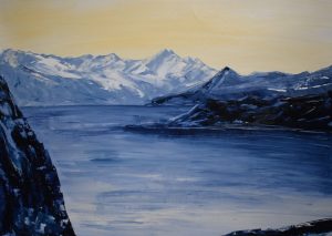Berge 12 acryl a. papier 50x70cm