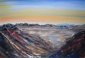 Berge 06 acryl a. papier 50x70cm
