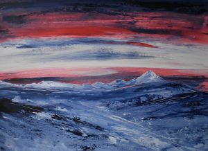 Berge 07 acryl a. papier 50x70cm