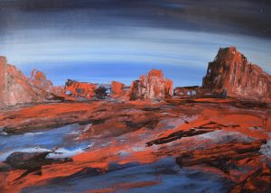 Canyons canyonlands acryl a. papier 50x70cm