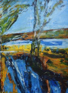Fränkische schweiz 1 acryl a. papier 50x70cm