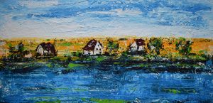 Fränkische schweiz 2 mischtechnik a.lwd. 50x100cm