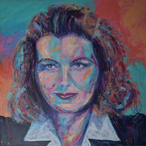 Katharine Hepburn - Acryl a. Lwd. 80x80cm
