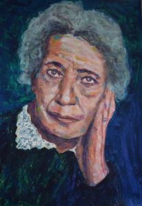 Lise Meitner - Acryl a. Papier 50x60cm