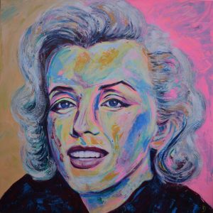 Marilyn Monroe - Acryl a. Lwd. 80x80cm