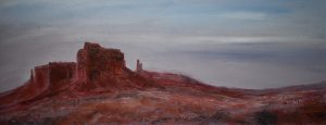 Monument valley 2 mischtechnik a. lwd. 40x100cm