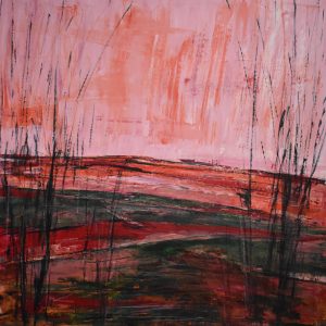 Novemberabend mischtechnik a. lwd. 60x60cm