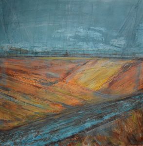 Novembermorgen mischtechnik a. lwd. 60x60cm