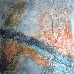Novembersonne mischtechnik a. lwd. 60x60cm