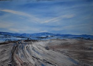 Schweiz 4 acryl a. papier 50x70cm