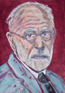Sigmund Freud - Acryl a. Papier 30x40cm