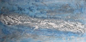 Wasser eismeer mischtechnik 50x100cm
