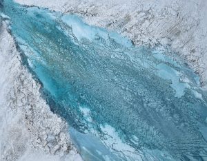 Wasser eiszeit mischtechnik a. lwd. 80x100cm