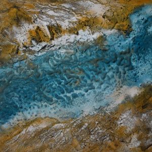 Wasser wilder fluss mischtechnik a. lwd. 60x60cm